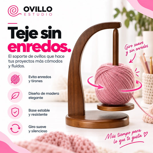 Soporte giratorio para ovillos