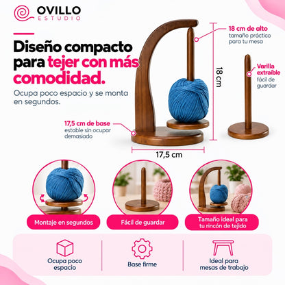 Soporte giratorio para ovillos
