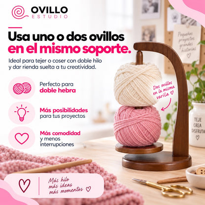 Soporte giratorio para ovillos