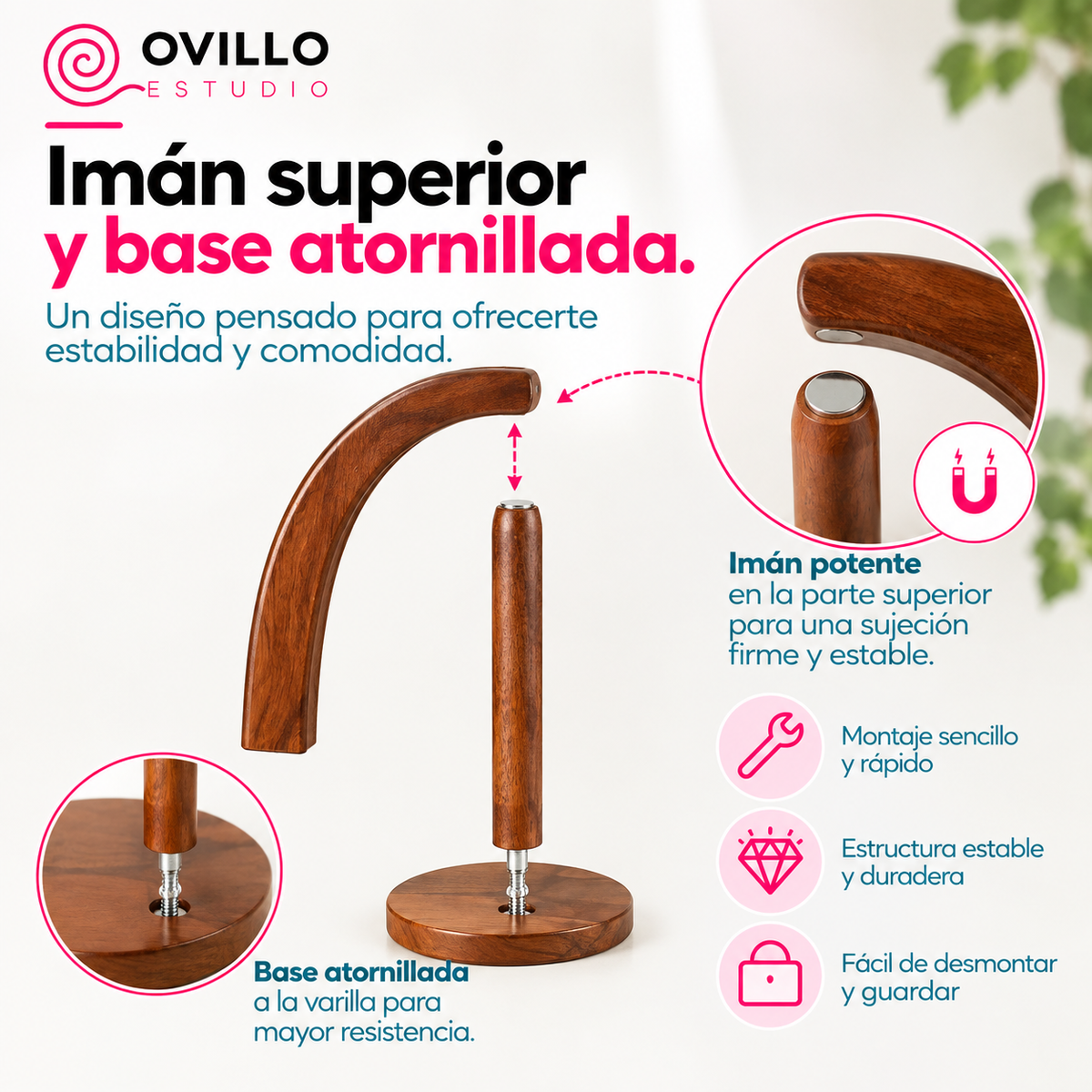 Soporte giratorio para ovillos