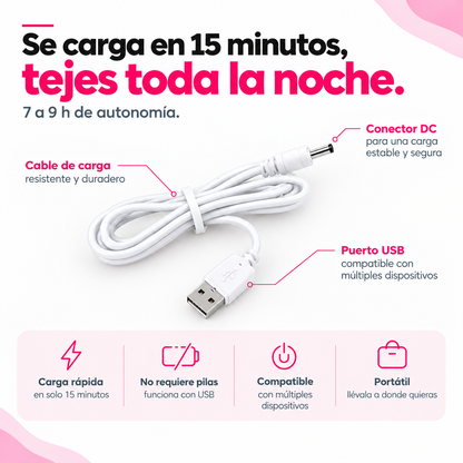 Set de ganchillos LED recargables